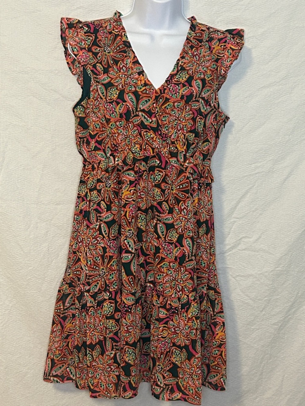 J Crew Factory Outlet multicolored print romper, Size 4